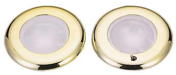 Kunststoff Led-Deckenleuchte Mit Messing Ring, &Oslash;77.2mm, Einbau, 12-24v/1,8w, Warm White - L4400249 72dpi - L4400249