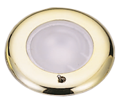 Kunststoff Led-Deckenleuchte Mit Messing Ring, &Oslash;77.2mm, Einbau, 12-24v/1,8w, Warm White, Mit Schalter - L4400250 - L4400250
