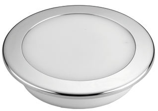 Kunststoff Led-Deckenleuchte Mit Niro Ring, &Oslash;155mm, Einbau, 12v/9,3w, Led 26x 5&oslash;, Warm White - L4400605 72dpi - L4400605