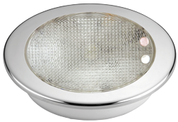 2-Farbe Led-Deckenleuchte Mit Niro Ring, &Oslash;155mm, Einbau, 8-30v, Led 1x 3w + 10x Top Red, Warm White, Ip67 - L4400615 72dpi - L4400615
