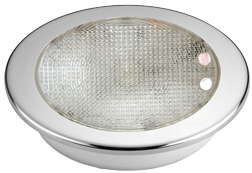 2-Farbe Led-Deckenleuchte Mit Niro Ring, &Oslash;155mm, Einbau, 8-30v, Led 1x 3w + 10x Top Red, Warm White, Ip67 - L4400615 72dpi - L4400615