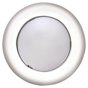 Kunststoff Led-Deckenleuchte Mit Wei&szlig; Polycarbonatgeh&auml;use, &Oslash;77.2mm, Einbau, 12v/2,2w, Led 6x 5&oslash;, Warm White - L4400658 72dpi - L4400658