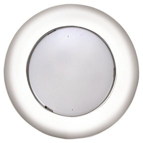Kunststoff Led-Deckenleuchte Mit Wei&szlig; Polycarbonatgeh&auml;use, &Oslash;77.2mm, Einbau, 12v/2,2w, Led 6x 5&oslash;, Warm White - L4400658 72dpi - L4400658
