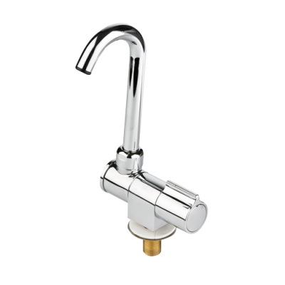 Verchromter Wasserhahn, Drehbar, Auslauf &Oslash;14mm, Anschluss 3/8", 60x140x180mm - N0115130 72dpi - N0115130