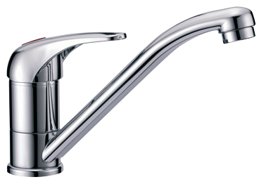Verchromter 1-Hebel-Mischhahn, Mit Schwenbarem Auslauf, Anschluss 3/8", 200x78x113mm - N0120201 72dpi - N0120201