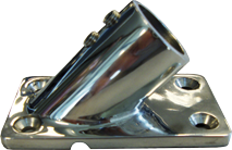 Niro Flaggenstockhalter Mit Fu&szlig; 45&deg;, Innenma&szlig; &Oslash;22mm - N2100110 72dpi - N2100110