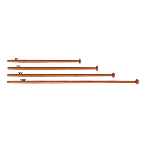 Flaggenstock, Lackiertes Holz, L=1250mm, &Oslash;28mm, Fu&szlig; &Oslash;22mm, Mit Kunststoffklampe - N2122060 1 - N2128125