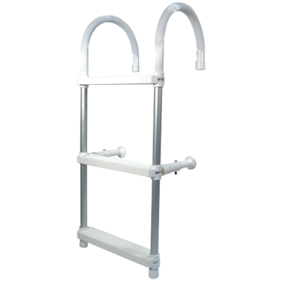 Aluminium Badeleiter Mit Haken, 4-Stufen, Mit Verstellbaren Distanzhaltern, L=1160mm, Rohr &Oslash;25mm - S0125004 72dpi - S0125004