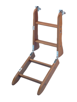 Holz-Badeleiter, 2+2 Mit Rutschsicheren Stufen, L=900mm - S1400004 72dpi - S1400004
