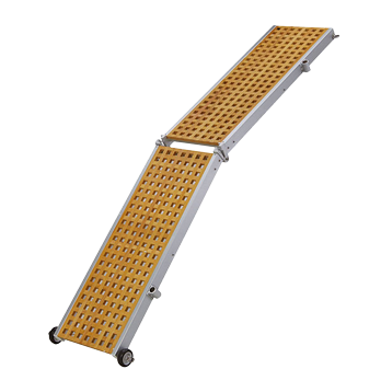 Aluminium Gangway mit Holzlauffl&auml;che