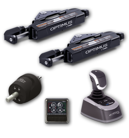 Optimus E-actuator Au&szlig;enbordmotor f&uuml;r 2 Motoren & 1 Steuerstand - Joystick