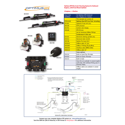 Seastar Set Optimus Eps Outboard F&uuml;r 2 Motoren & 1 Steuerstand - Seteps02 - SETEPS02