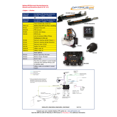 Seastar Satz Optimus Eps Steuersystem F&uuml;r Z-Antriebe, 1 Motor & 1 Steuerstand - Seteps0607 1 - SETEPS07