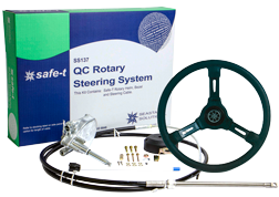 Seastar Safe-T Qc Steuersystem Mit Kabel 30' (9.15m) + Riviera Steuerrad Schwarz - Ss13730 01 - SS13730/R