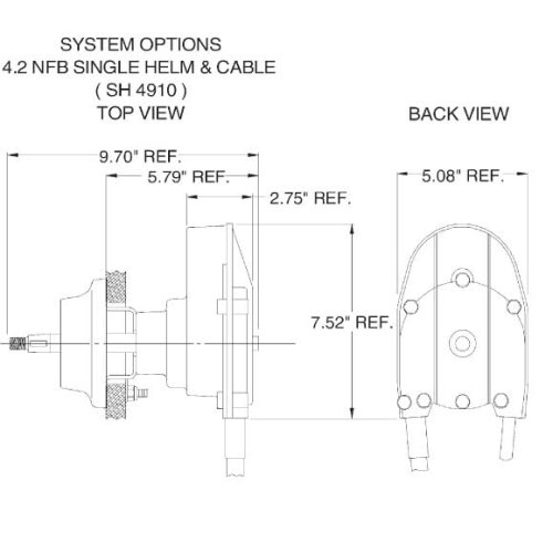 Seastar 'Nfb' (No-Feedback) 4.2 Rotary Steuersystem Mit Kabel 22' (6.71m) - Ss14722 03 - SS14722