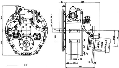 Technodrive Hydraulisches Wendegetriebe Tm1200a, R=2,00:1 - Tm1200a200 01 72dpi - TM1200A200